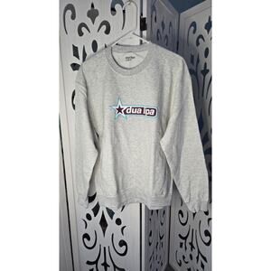 Dua Lipa Gray Pullover Sweatshirt - Size Medium/Large Vintage Style